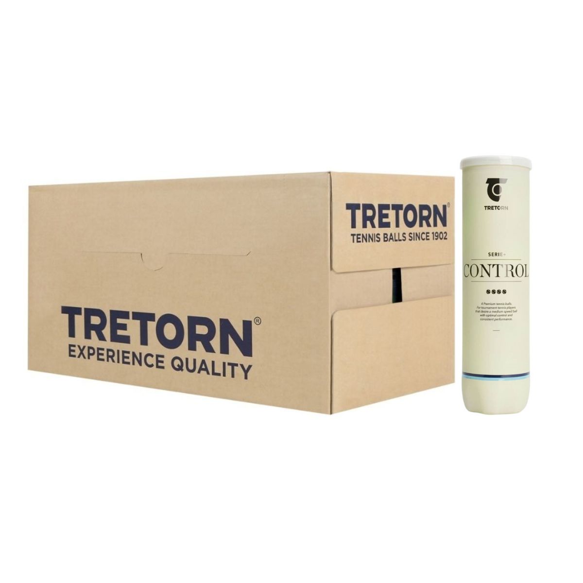 Caja Pelotas Tretorn Serie+Control 18 Tarros x4