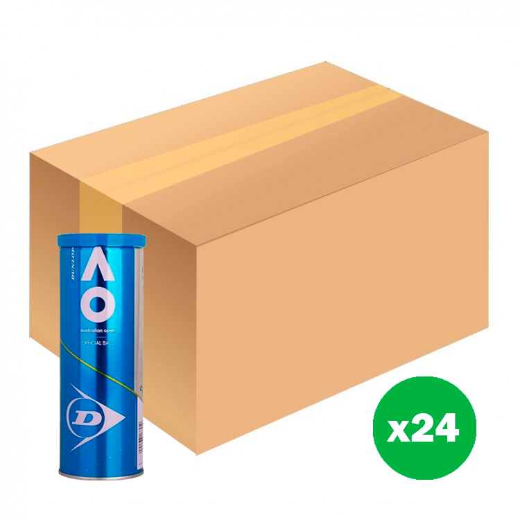 Caja de Pelotas Dunlop Australian Open x3 x24 Und.