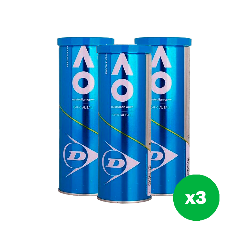 Pack de pelotas Dunlop Australian Open x3
