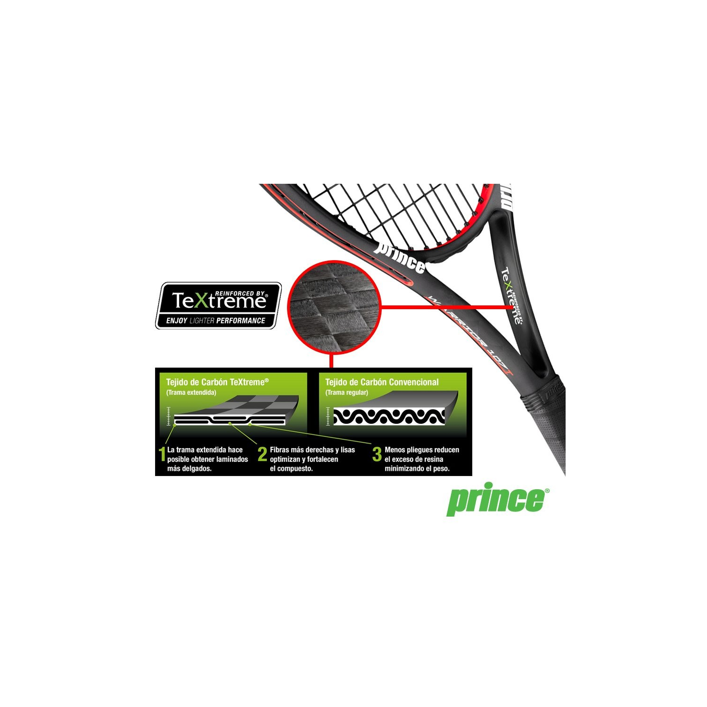 Raqueta Prince Warrior Tex 107 Team (280g)