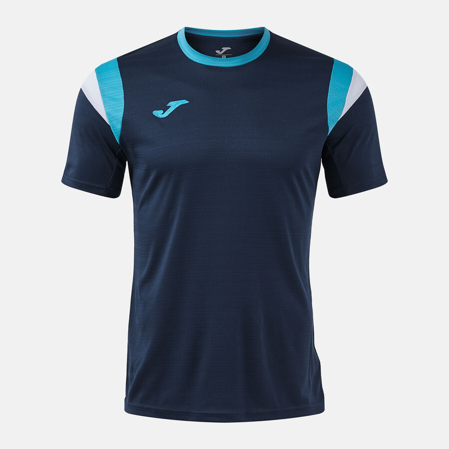 Camiseta Joma manga corta hombre Terra dark navy turquesa flúor - S