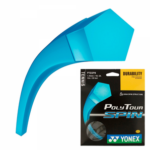 Set Cuerda Yonex Poly Tour Spin 16L/1.25mm Azul